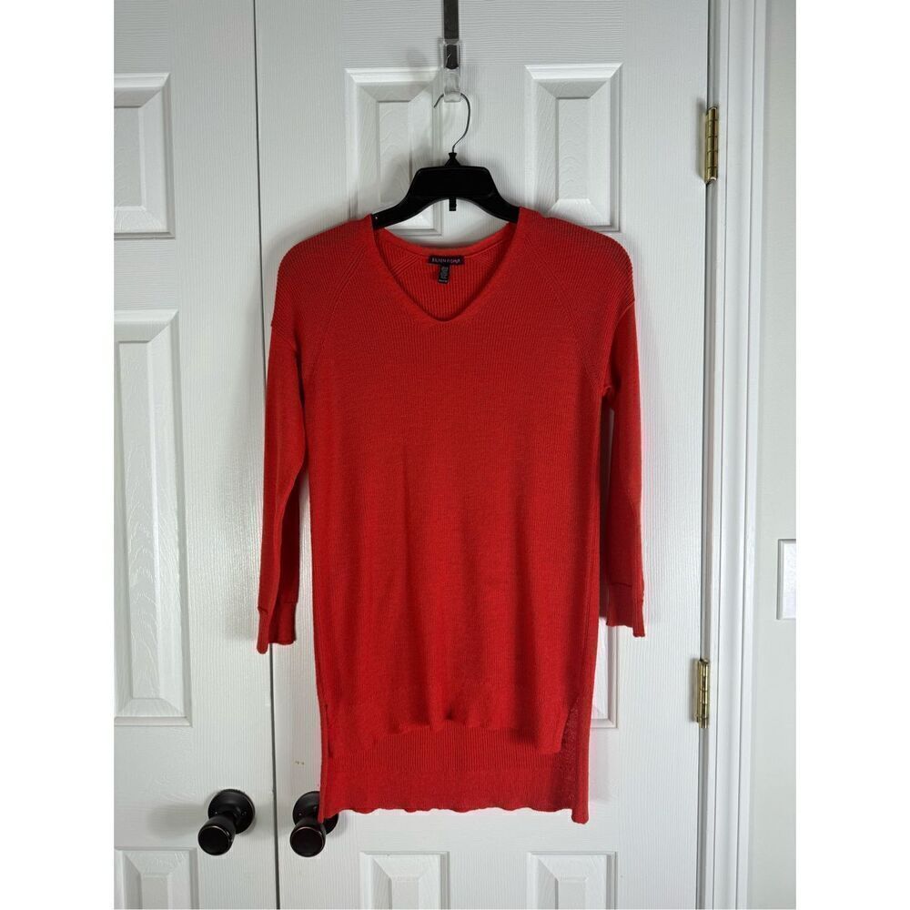 Eileen Fisher Womens Orange Sweater Size XXS